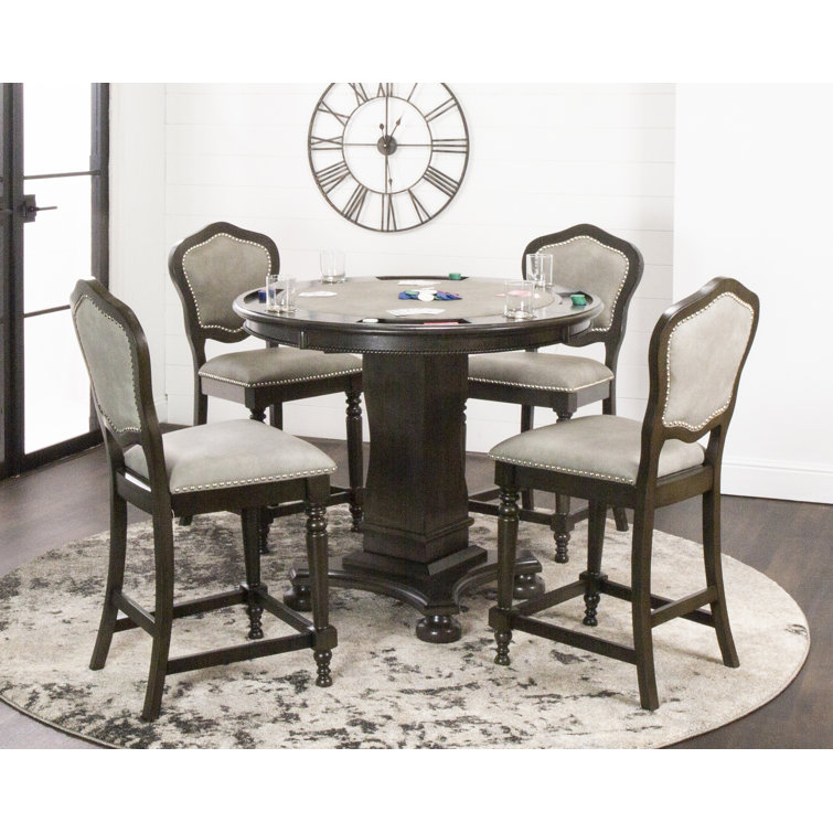 Bar height game discount table and chairs